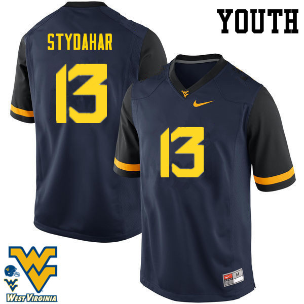 NCAA Youth Joe Stydahar West Virginia Mountaineers Navy #13 Nike Stitched Football College Authentic Jersey ZV23Y22GM